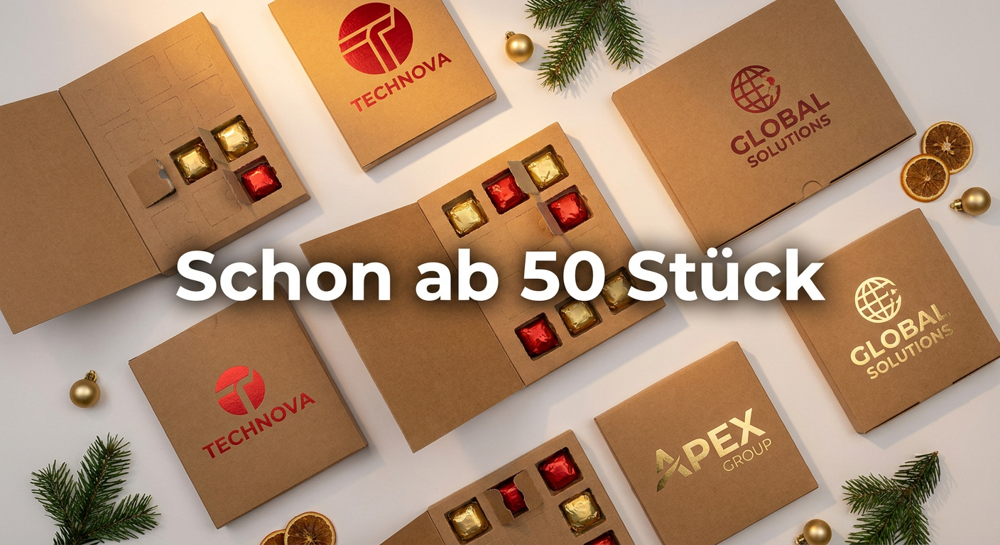 Adventskalender mit Logo ab 50 Stück