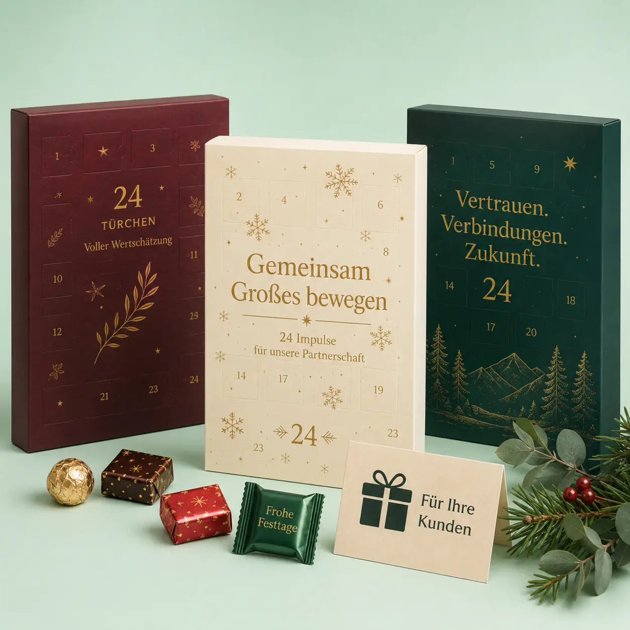 Persönlicher Firmenservice Adventskalender bedrucken lassen